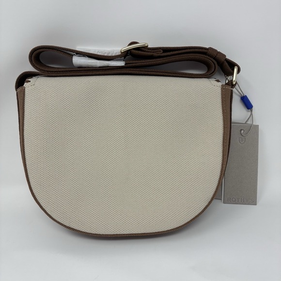 Rothy's The Saddle Bag Flat White $189 MSRP 6x9x7" Crossbody NWT - Picture 12 of 16